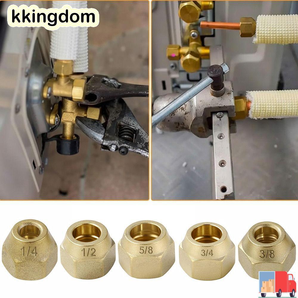 KKINGDOM Brass Flare Nut, Làm dày 1 / 4 "3 / 8" 1 / 2 "Phụ kiện ống Flare, 5 / 16" 1 / 8 "3 / 4" Đai