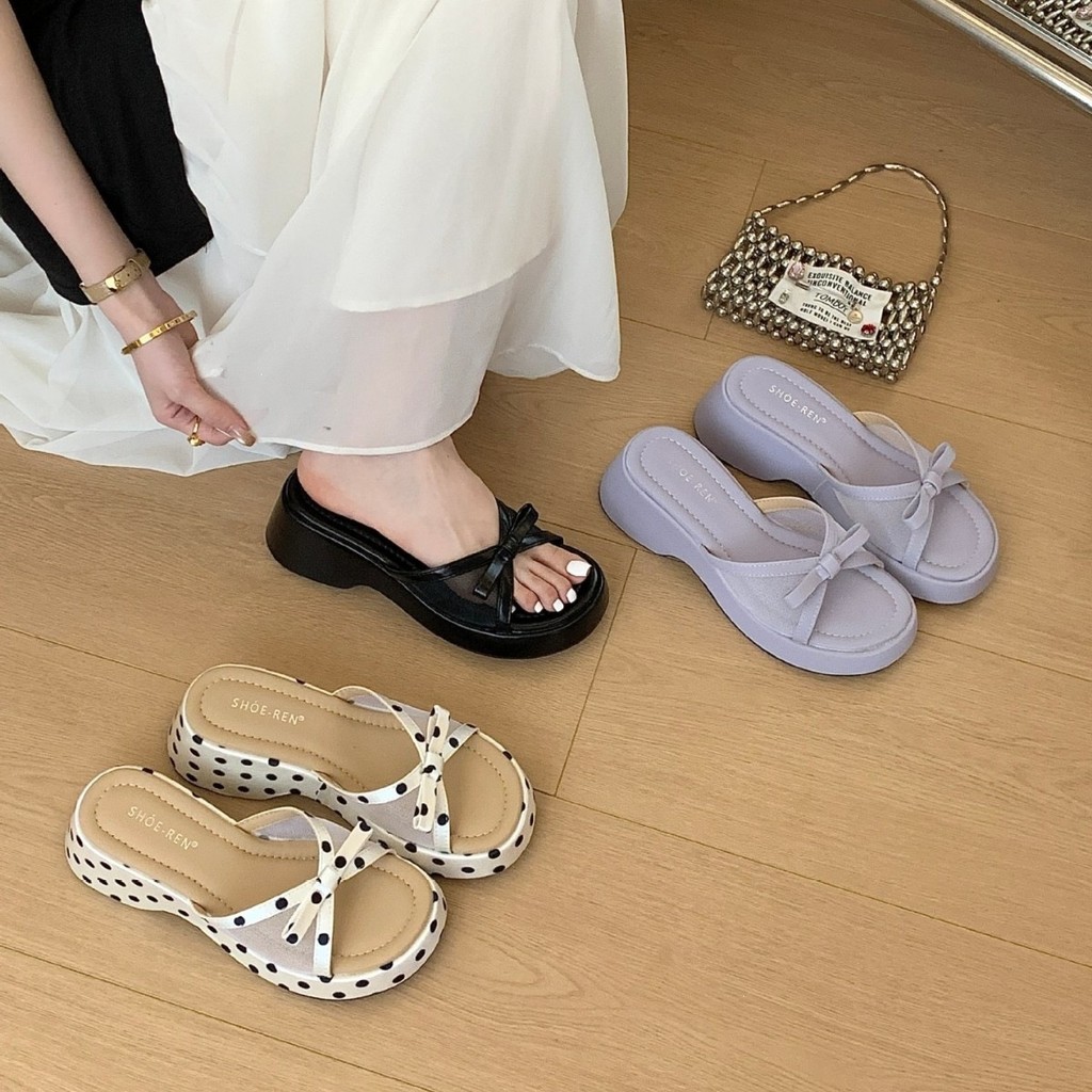 [Lamode] Giày Nữ Thời Trang 2026 Phong Cách Mới Mùa Hè Flip-Flops Mặc Bên Ngoài Dép Đế Dày Thời Tran