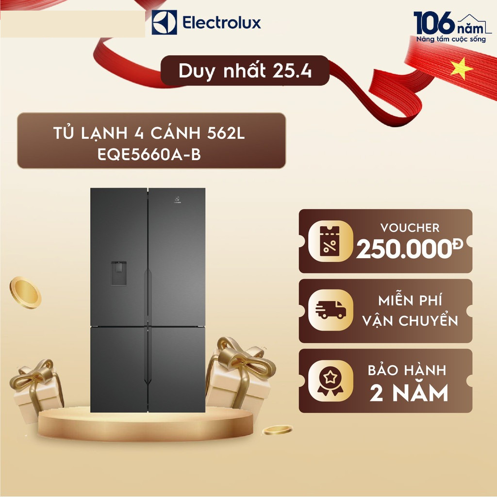 Tủ lạnh 4 cánh Electrolux 562L UltimateTaste 700 EQE5660A-B - Đen nhám
