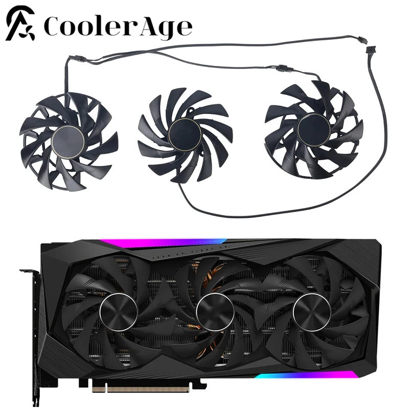 Quạt Card Video RTX3060Ti RTX3070 Chính Hãng Mới Cho Gigabyte AORUS GeForce RTX 3060 Ti 3070 MASTER 