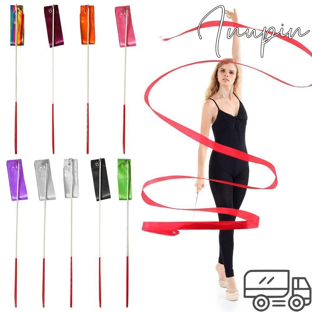 INUPIN Dance Ribbon Phụ kiện Streamer Twirling Rod Thể dục nghệ thuật Nhảy múa