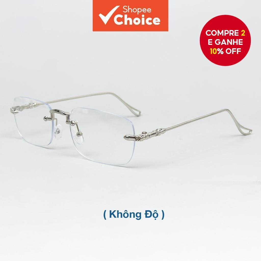 Kính khung kim loại cổ điển Unisex, chống ánh sáng xanh, phổ biến trên Instagram.