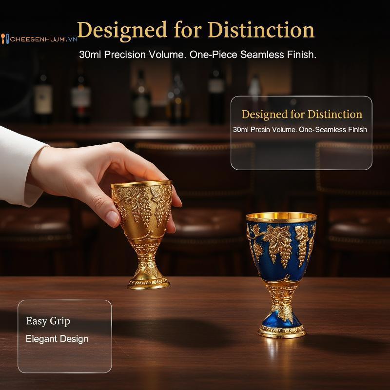 Cs Mini 30ml Cốc Vodka Phong Cách Châu Âu Spirits Cup Cho Home Bar Kính Rượu Bền VN