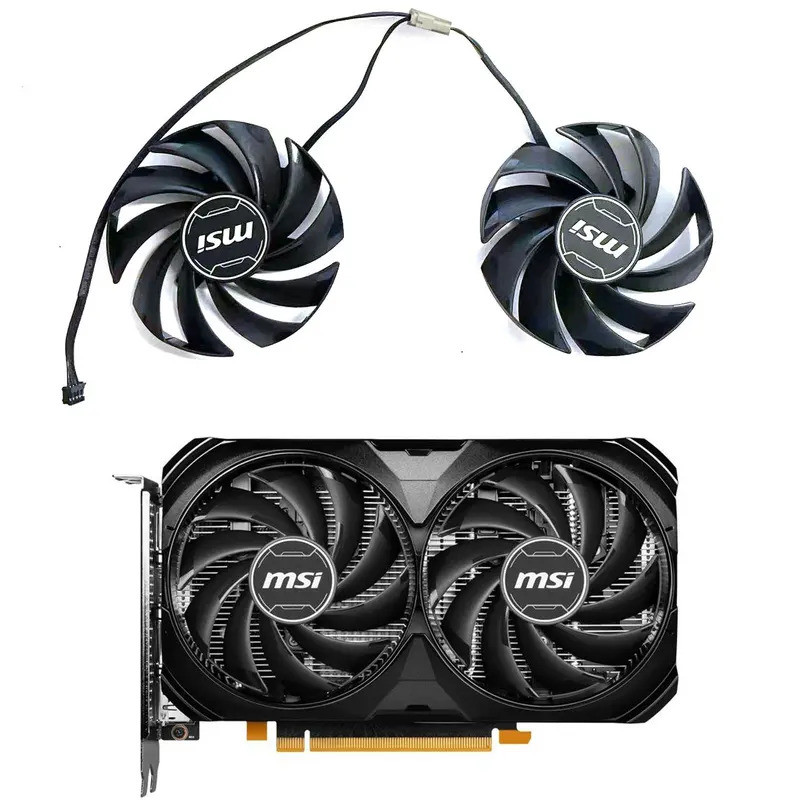 Quạt GPU 87MM 4PIN PLD09210S12SS RTX 4060 Thích hợp cho card đồ họa MSI GeForce RTX 4060 VENTUS 2X Đ