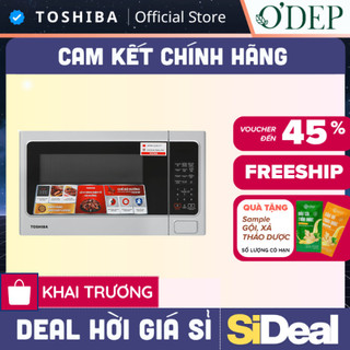 Lò vi sóng điện tử có nướng Toshiba 34L 1000W Chính hãng ER-SGS34(S1)VN, Sản xuất Thái Lan - SIDEAL SIL
