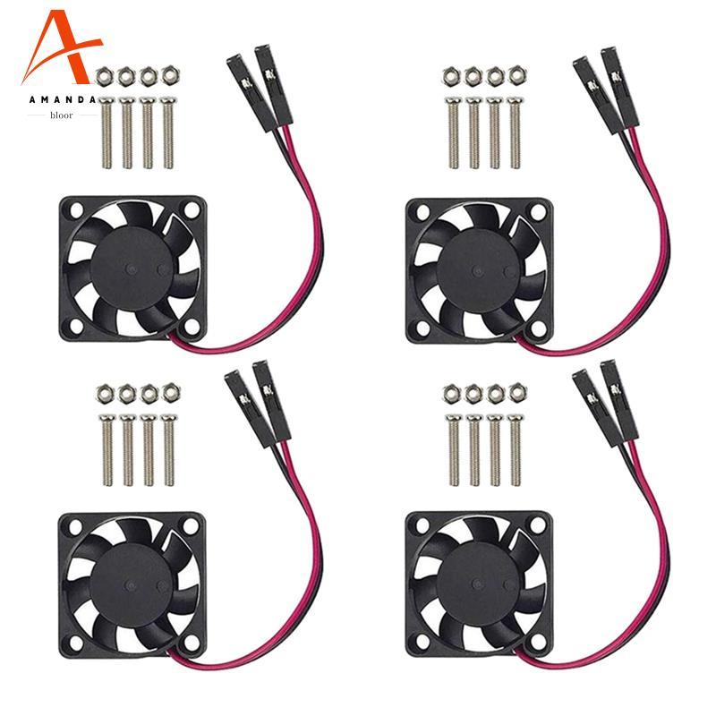 4 Quạt Làm Mát CPU Không Chổi Than Tản Nhiệt Tản Nhiệt 3.3V 5V Cho Raspberry Pi4 Pi3 B +, Pi 3, Pi 2