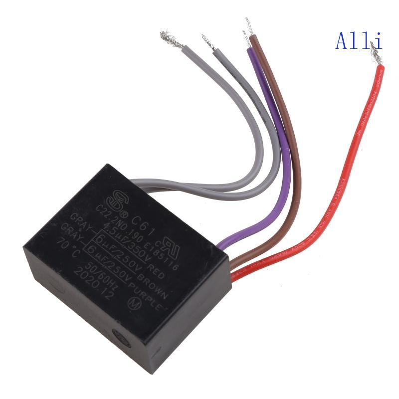 Tụ điện quạt trần Alli CBB61 4 5uf + 6uf + 6uf 5 dây 250V 5 tốc độ Tụ điện khởi động