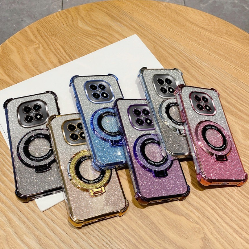 Ốp Điện Thoại Từ Tính Chống Sốc Lấp Lánh Cho Realme V60 C85 Pro C85X GT8 GT7 Pro Neo 7 15x 15T 14T 1