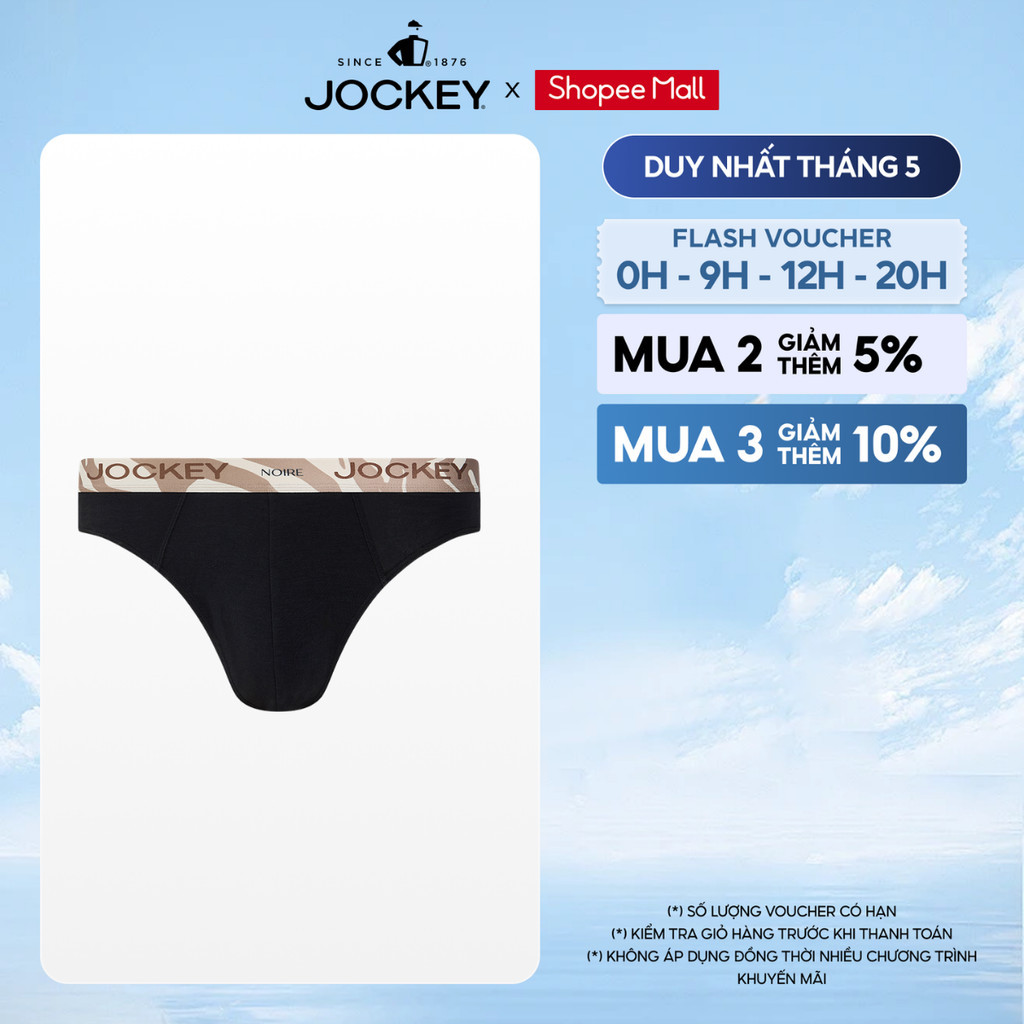 Quần lót nam dáng brief lưng thun in Jockey Noire - J4121