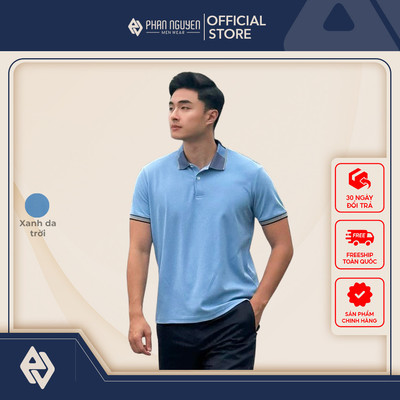 Áo polo cà phê nam Phan Nguyễn, chất liệu cao cấp mềm mại, thấm hút tốt, kháng khuẩn, kháng tia UV, an toàn APC.210