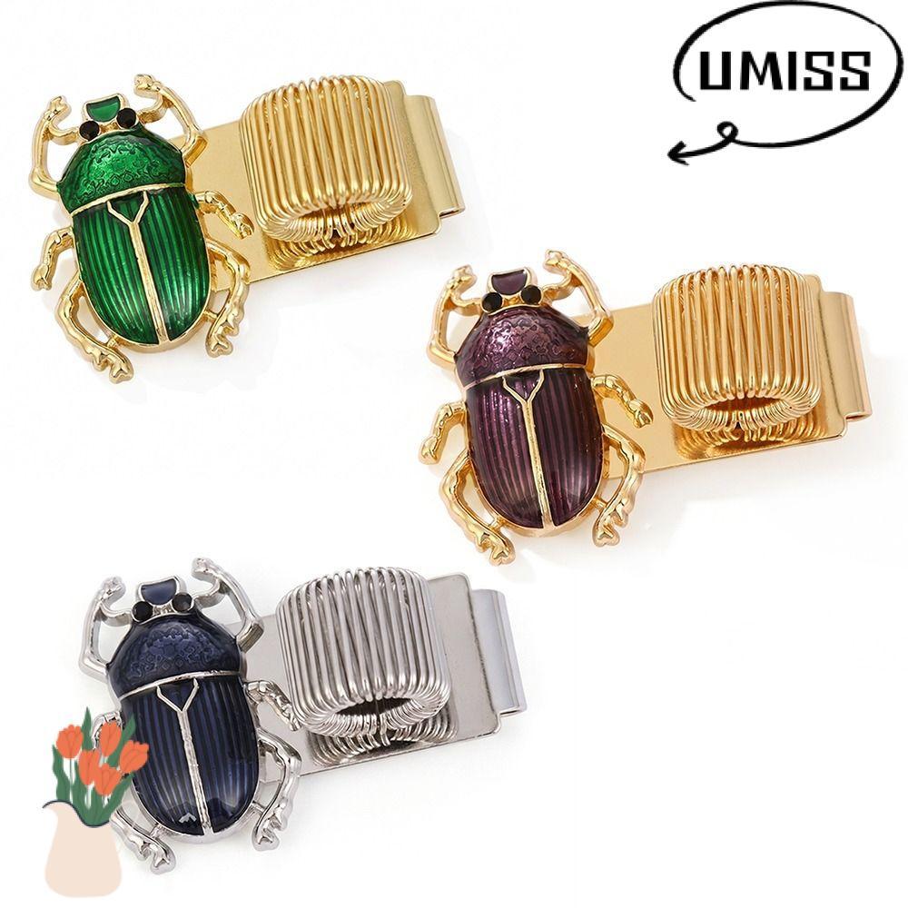 Kẹp bút UMISS, có vòng bút Scarab Beetle Scarab Kẹp bút bọ cánh cứng, Tạp chí & Sổ tay đàn hồi kim l