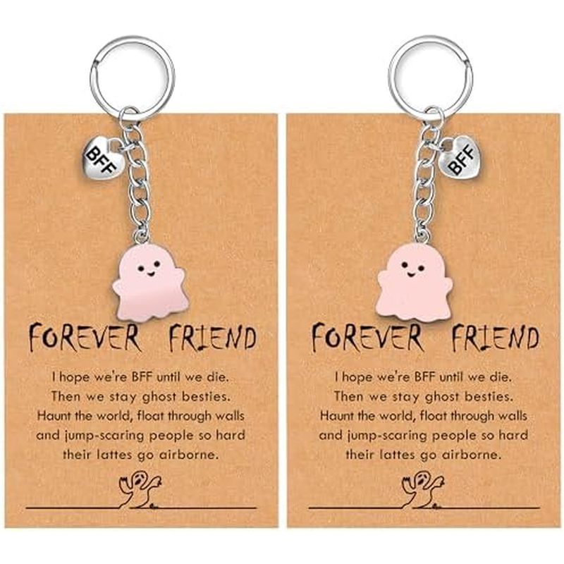 Best Friend Birthday Gifts for Women Funny Cute Ghost Keychain Bestie Gifts Long Distance Stuff for 