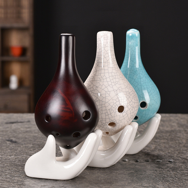 Ocarina 6 lỗ Giá đỡ Ocarina Giá đỡ Ocarina Đế 12 lỗ Đế gốm Tay cầm mười hai lỗ Giá đỡ Ocarina Đồ tra