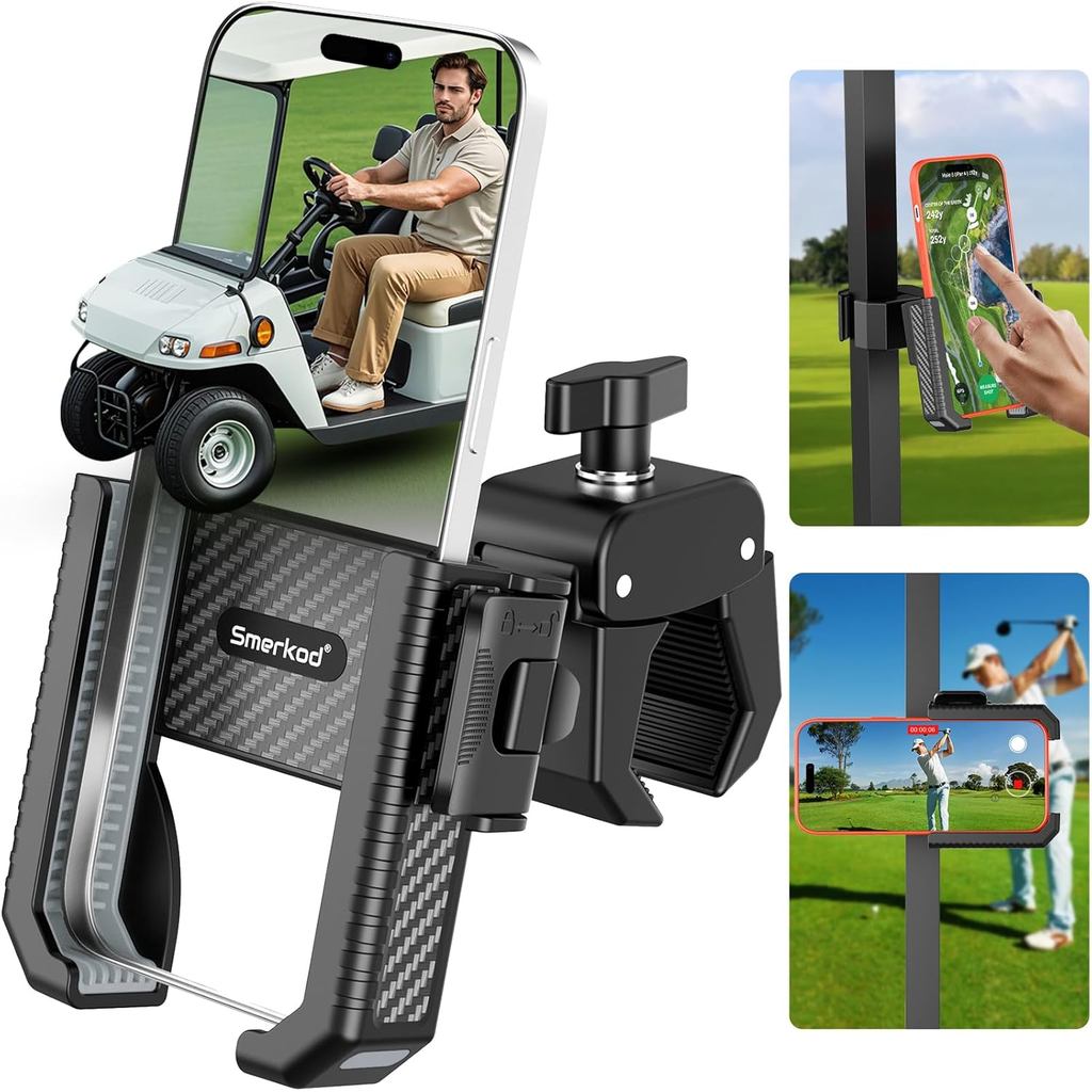 Giá đỡ điện thoại trên xe Golf - Cài đặt kẹp điện thoại 3s, Khóa & Phát hành 1s, Giá đỡ điện thoại c