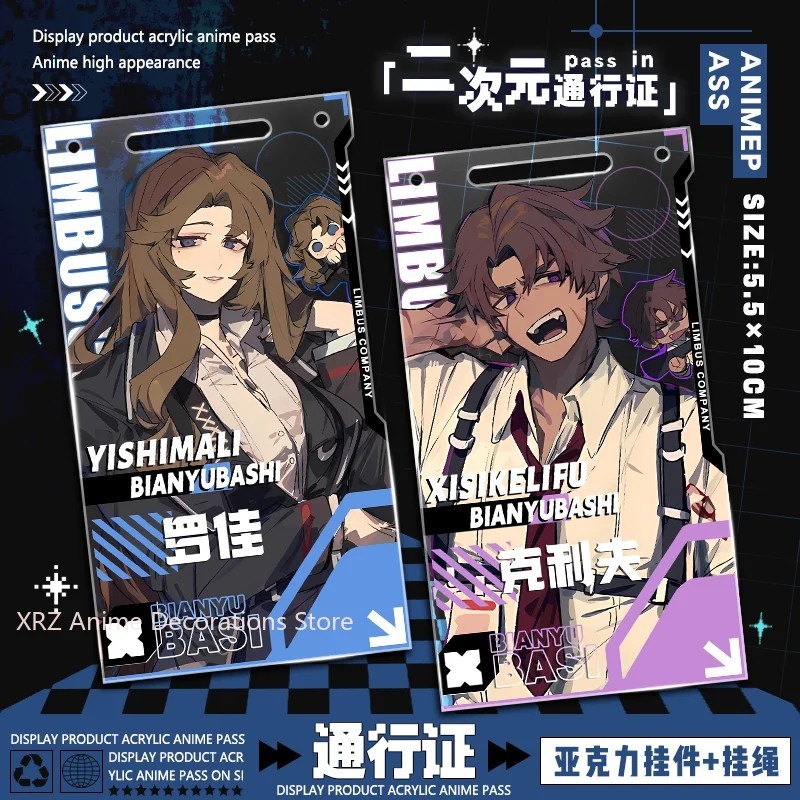 Móc khóa Limbus Company Faust Ryoshu Thẻ Anime Acrylic Pass Nhân Vật Game Trang Trí Cặp Sách Phụ Kiệ