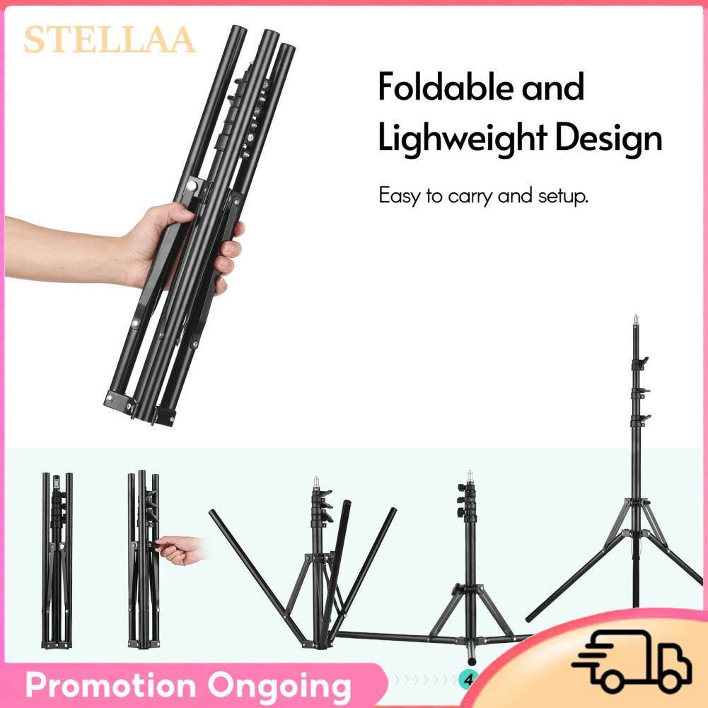 Stellaa Stellaa Đế đèn chụp ảnh Stuido Light Tripod Vòng kim loại 200cm/ 78,7in Chiều cao tối đa với