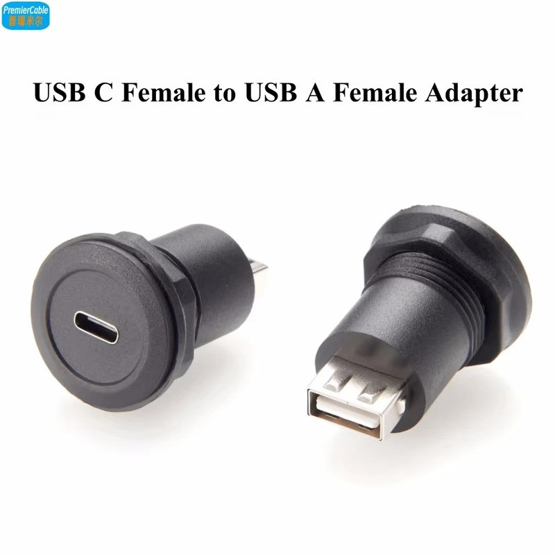 USB Bảng Tròn Gắn Adapter USB C Sang USB A Feamel Sạc Chuyển Đổi USB C Jack Sang USB A Jack Tròn Bản