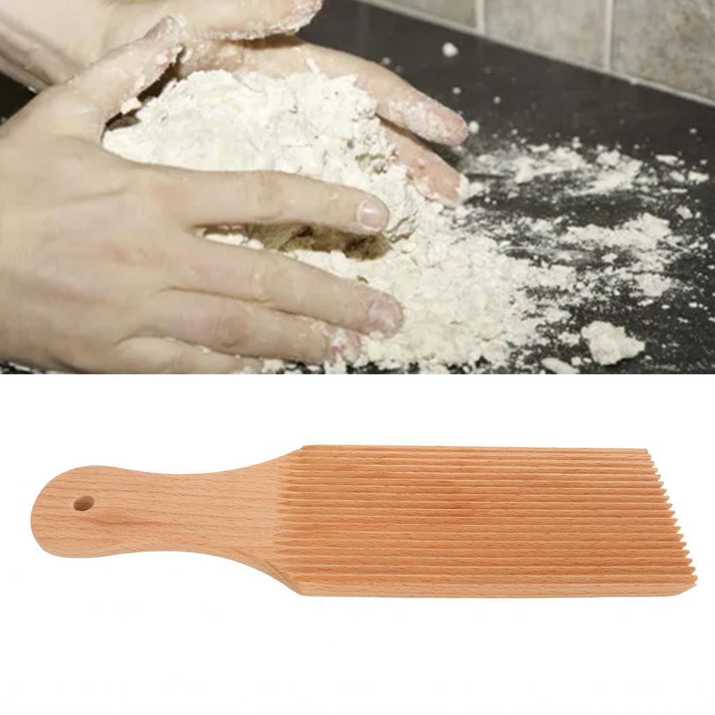 Tấm Gnocchi tiện dụng nhẹ (Con lăn Gnocchi) Bề mặt nhẵn bằng gỗ sồi để làm bột cứng và chắc