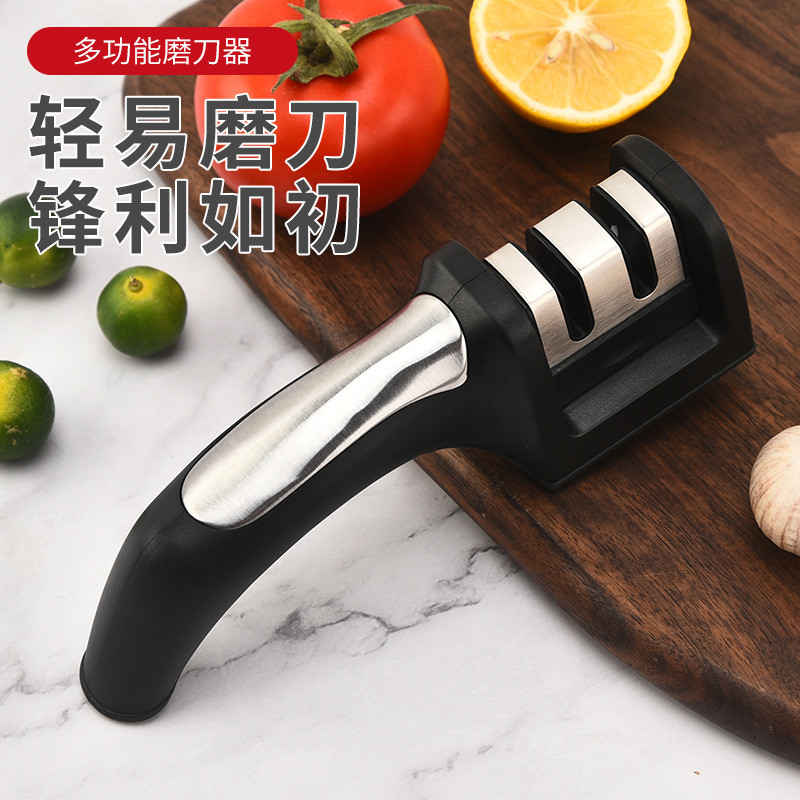 Popular~Yangjiang handheld two-stage knife sharpener Fast Sharpening Multifunctional Ceramic Tungste