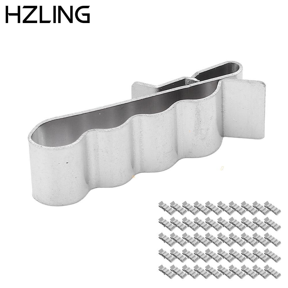 HZLING 50 Kẹp Quản Lý Cáp, Kẹp Cáp Inox 304 Bạc, 50 CÁI 4 Dây Kẹp Quang Điện Bảng