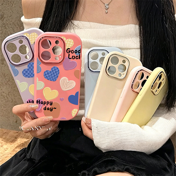 Ốp Lưng Trái Tim Màu Sắc Happy Day Good Day Dễ Thương, Ốp Lưng iPhone 11/12/13/14/15/16/17 Pro Max C