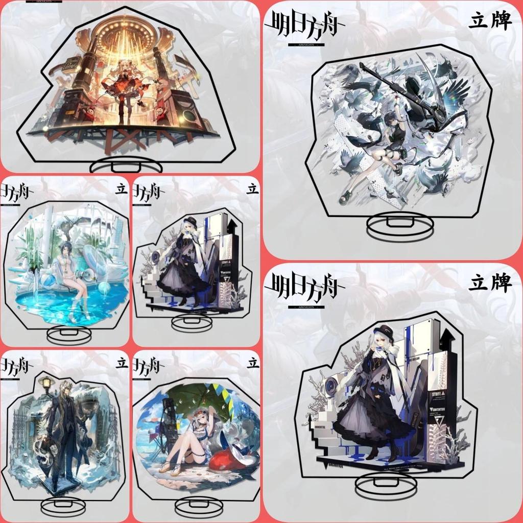 Hot Game Arknights Anime Figure Acrylic Standing Sign Table Ornaments Amiya Angelina HoshigumaDecor