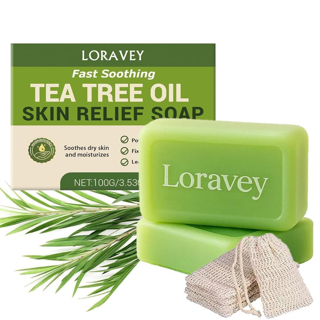 AntifungalReliefSoapBar, TeaTreeOilSoap, Xà phòng chân và cơ thể, Sức khỏe, Giảm xà phòng Infection 