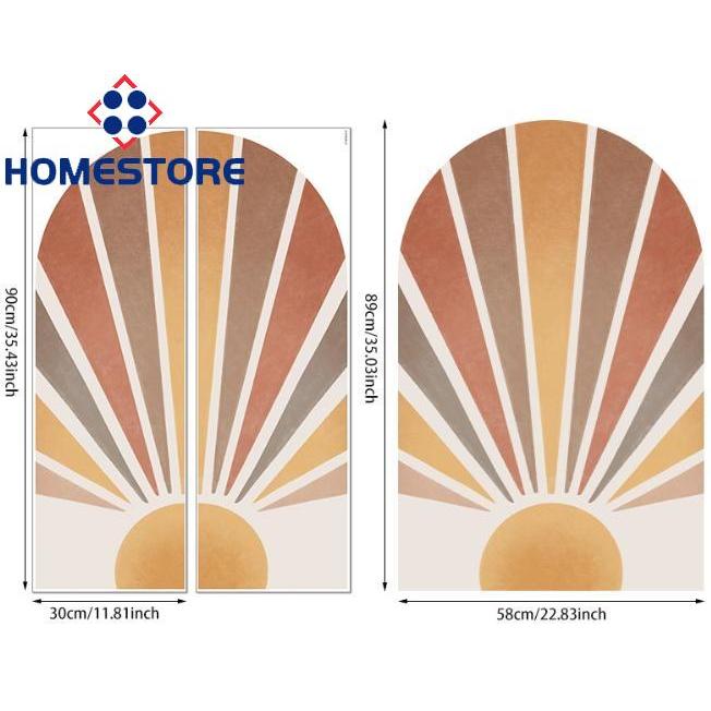 [Homestore]Bohemian Wall Decal Bohemian Style Abstract Design Peel-and-stick Application