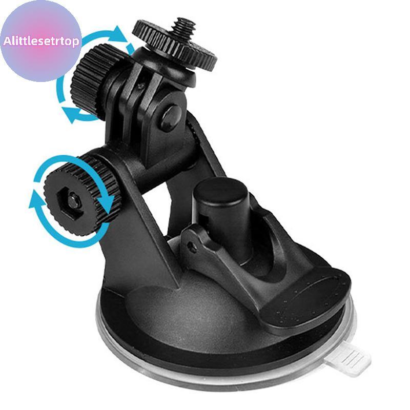 Alittlesetrtop Camera Hành Động Mini Hút Cốc Giá Đỡ Kính Chắn Gió Ô Tô Giá Đỡ Camera Adapter Xoay 36
