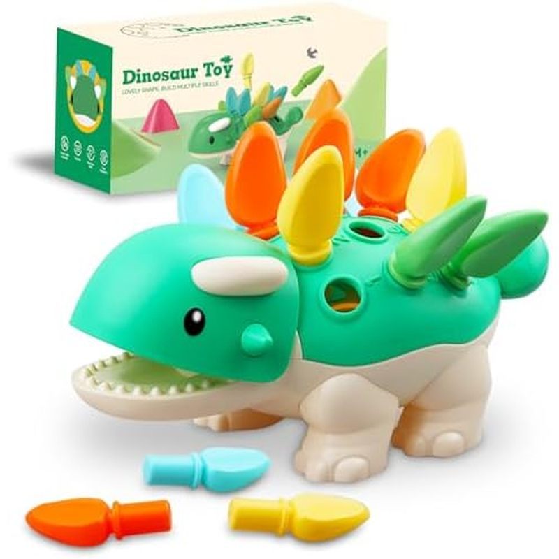 Toddler Montessori Toys Educational Dinosaur Game Learning Activities - Gifts for 6 9 12 18 Month Ag