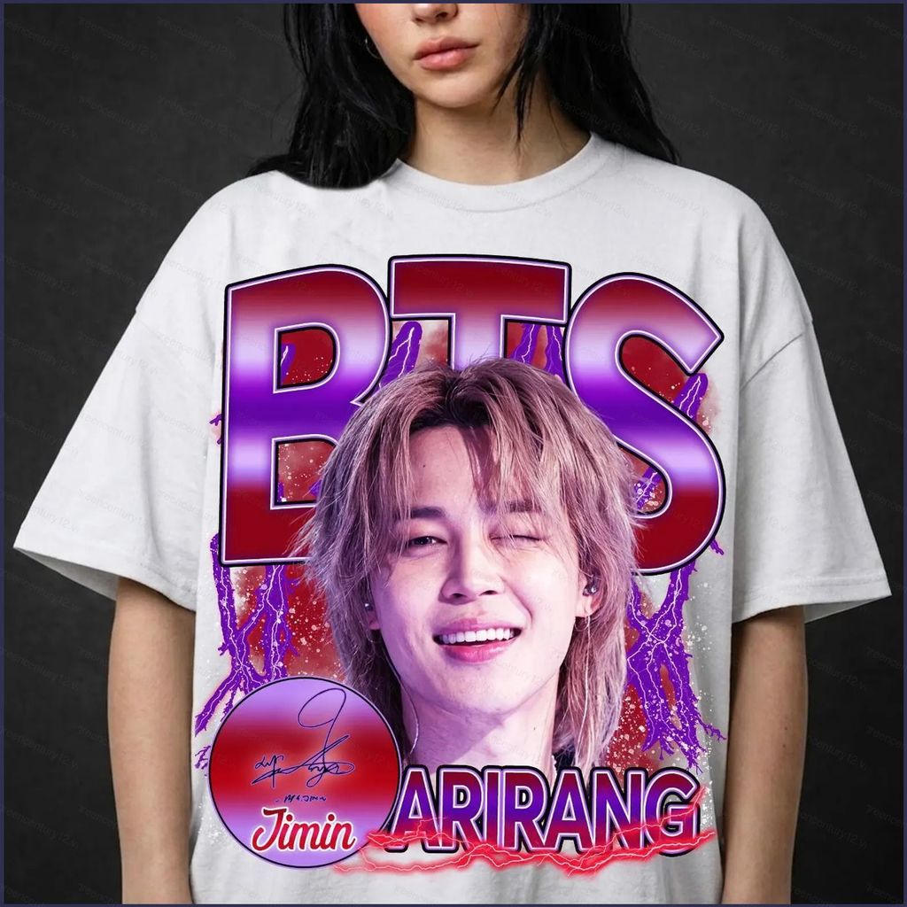 GC12 Jimin Áo thun cotton dày Jimin J hy vọng RM Suga Min Yoongi Kpop Jimin BTS World Tour Arirang G