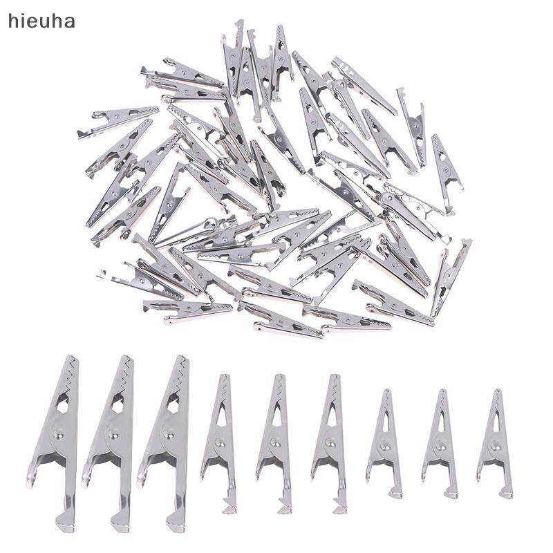 Pff 50Pcs Mini Alligator Clip Mini Bạc Kim Loại Alligator Clip 28Mm 35Mm 45Mm Cho Điện Thử Nghiệm Ch