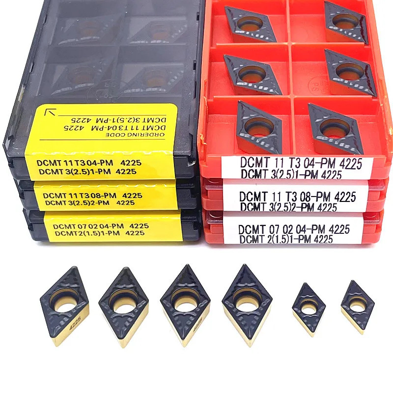 HB DCMT070204 PM 4225 DCMT11T304 PM 4225 DCMT11T308 PM 4225 Carbide Chèn Dụng Cụ Xoay Chèn DCMT 11T3