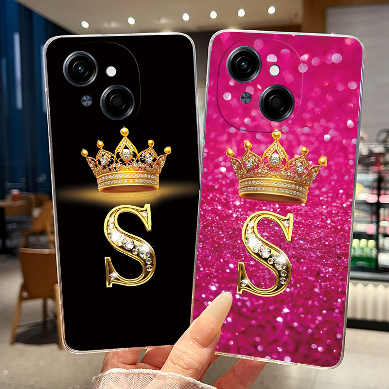Vỏ Cho Tecno Spark Go 1 1s 2025 POP 9 Silicon Mềm Trong Suốt Thời Trang Ban Đầu Chữ Cái Vỏ Điện Thoạ