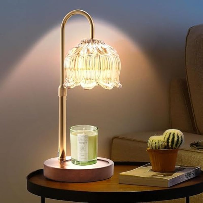 GEEZO Fragrance Candle Warmer Lamp，Electric Candle Warmer with Timer & Dimmer，Mom Christmas Birthday