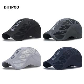 Ditipoo Nam Mũ Khô Nhanh, In Chữ Golf Lái Xe Đạp Thể Thao Ivy Mùa Hè Mũ Bóng Chày, Thời Trang Newsboy Lưới Thoáng Khí Sunhat