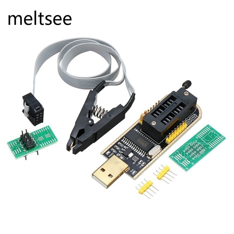 144 Mô đun CH341A 24 25 Series EEPROM Flash BIOS USB + kẹp SOIC8 SOP8 cho EEPROM 93CXX / 25CXX / 24C