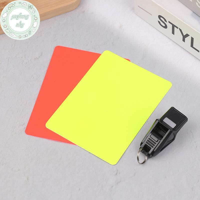 PUSKY 1 Còi + Thẻ Vàng Và Đỏ Cho Bóng Rổ Bóng Đá Bóng Chuyền Futsal Và Bóng Ném Trọng Tài Futsal TH