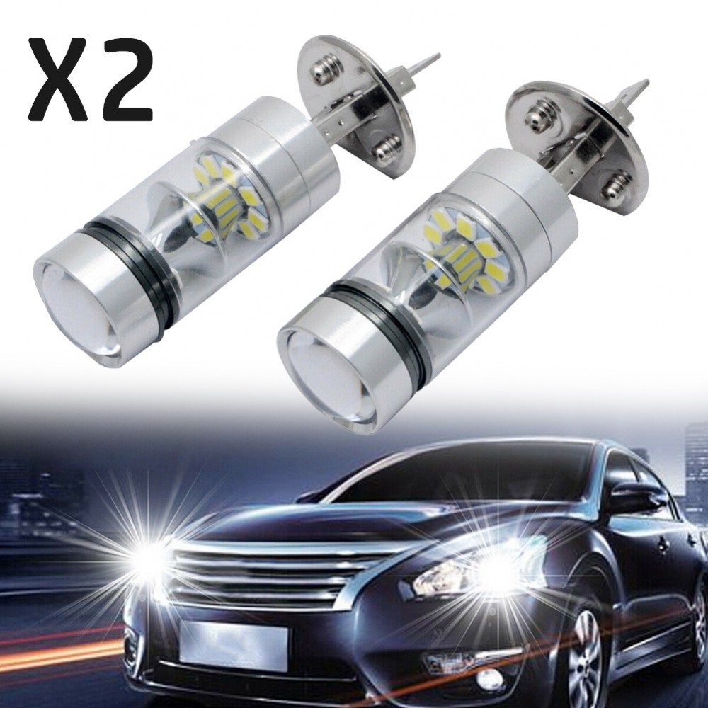 Bóng Đèn H1 100W 100W 2pCS 85 * 24 (mm) H1 Đèn Pha LED Siêu Sáng Trắng