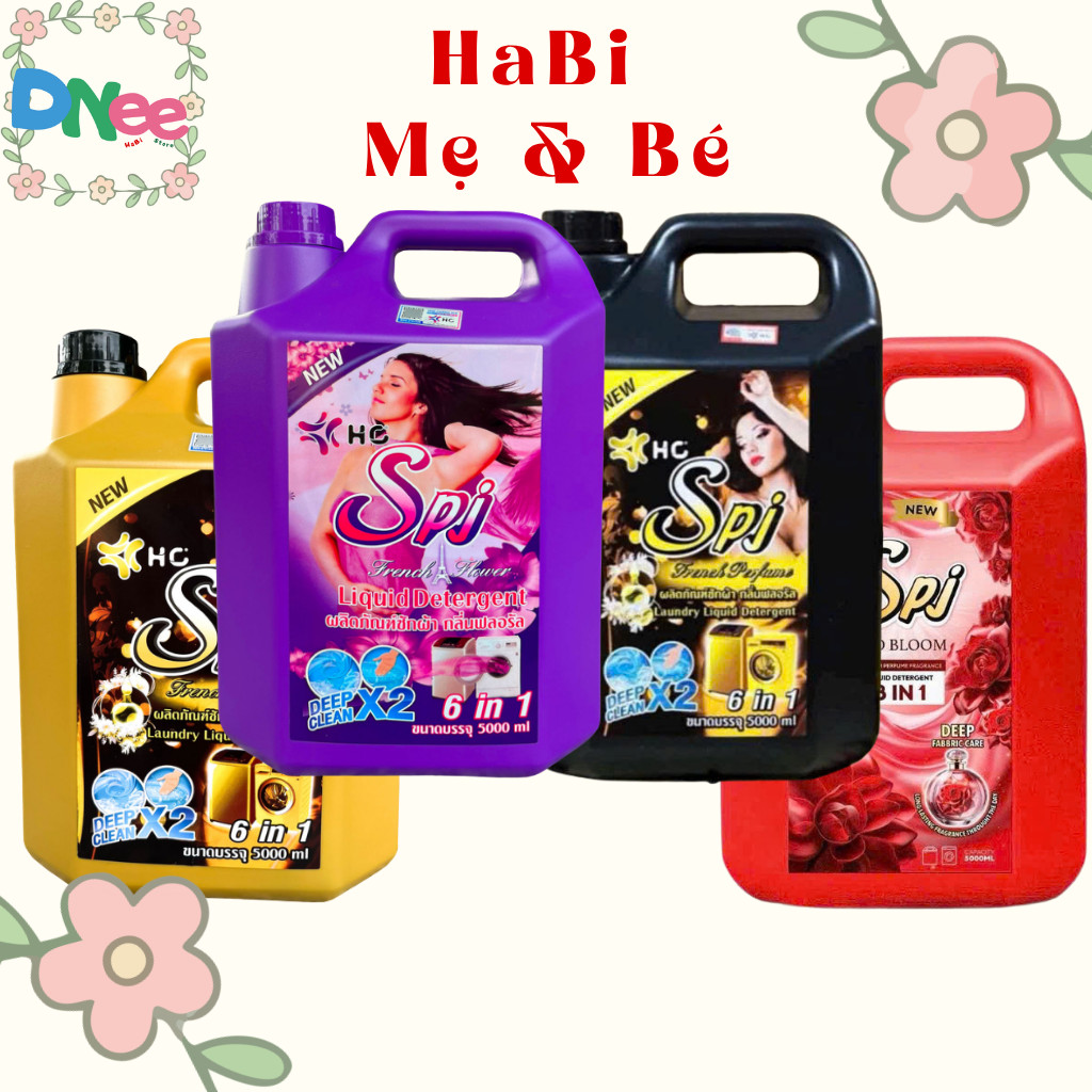 Nước giặt HC SPj, Nước giặt xả 5000ml Chính Hãng Thái Lan