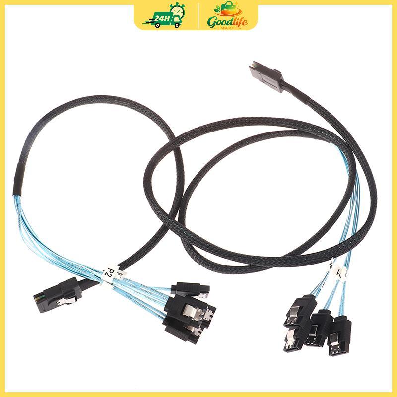 Cáp SAS SATA mini-SAS SFF-8087 đến 4 SATA Cáp Mini SAS 4i sff8087 36P đến 4 SATA 7P Cáp 12gbps 1/0.5