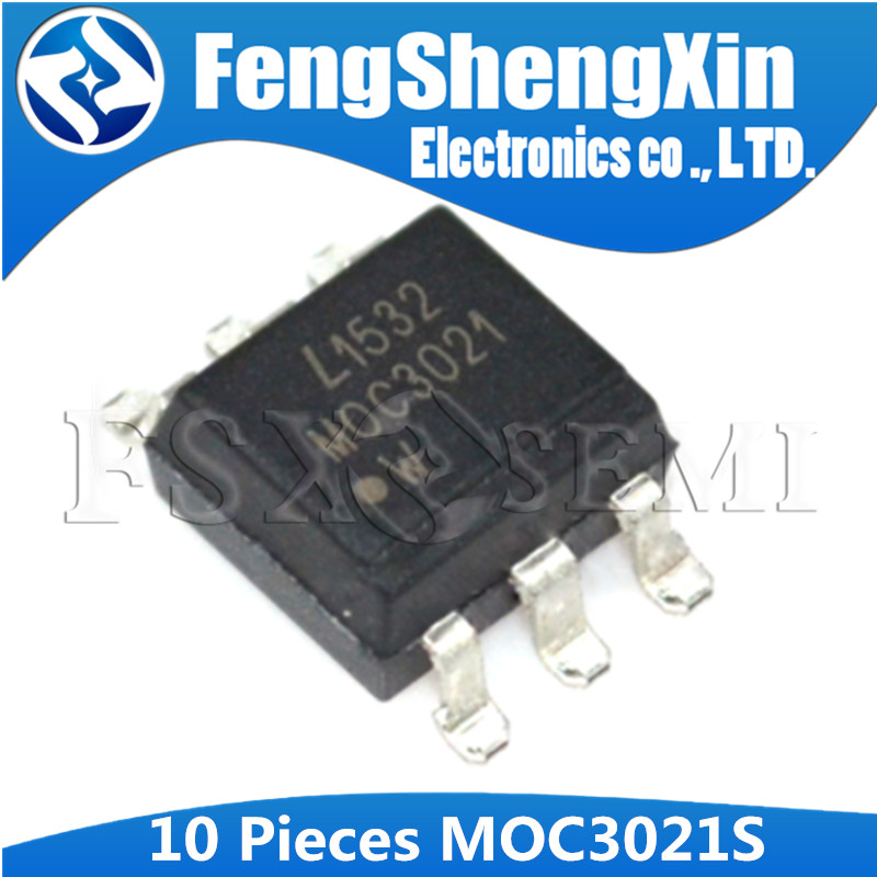 10 Cái / lốc Mới MOC3021S SOP SMD SOP-6 Bộ ghép quang điện MOC3021 MOC3021S-TA1