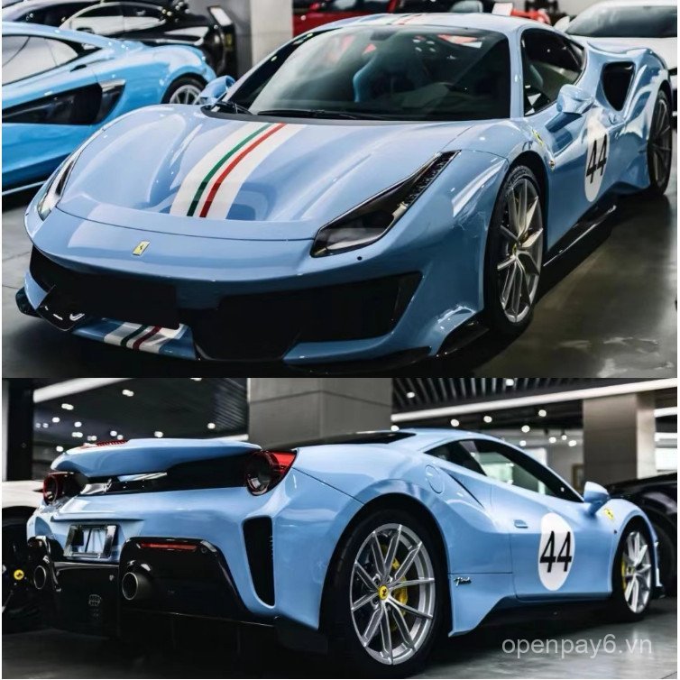 Ferrari 488 Dán Xe Hơi Vòng Hoa Pista Nhện 458 F8 Độc Đáo Ý Ba Lá Cờ Dán