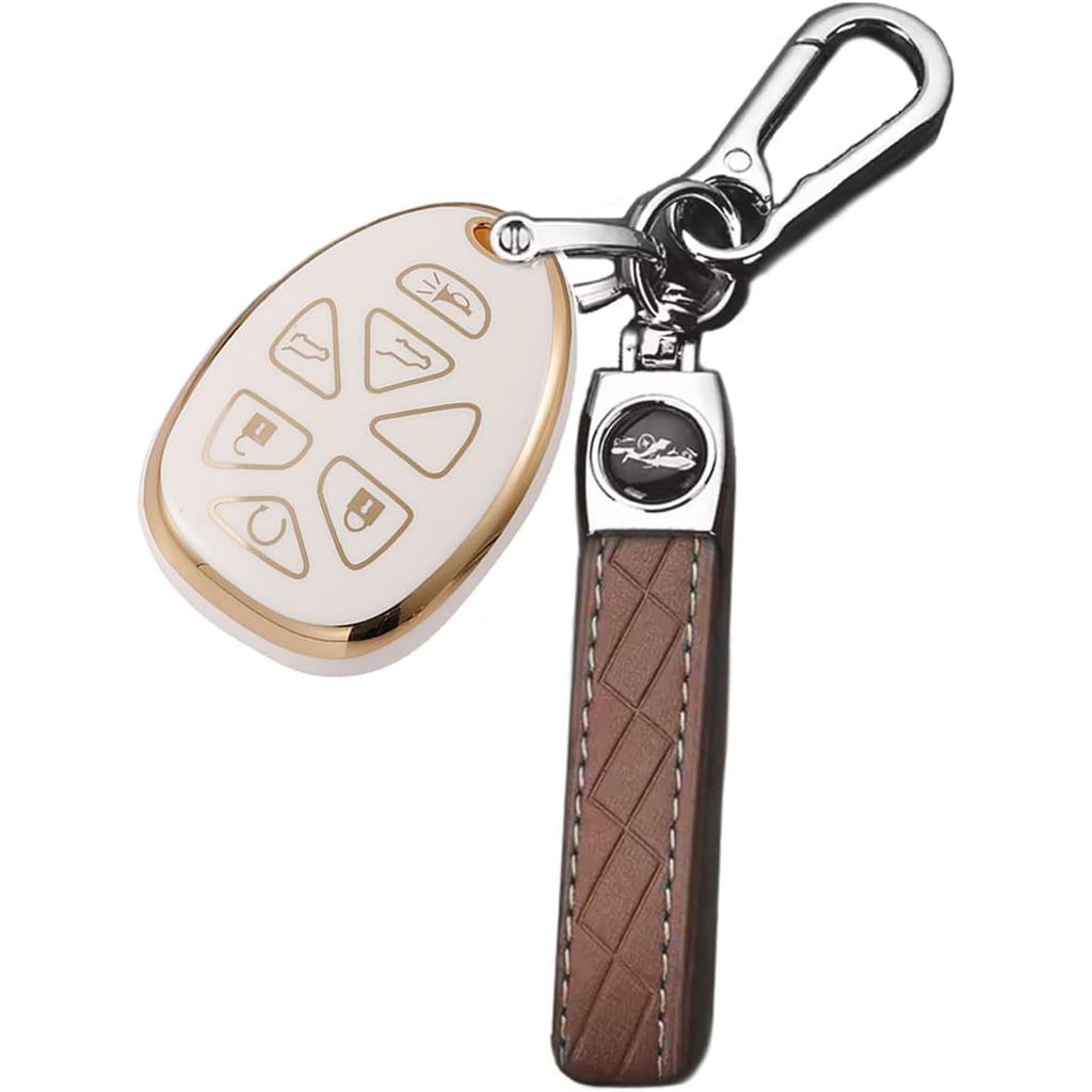 Chìa Khóa Fob Cho Tahoe Suburban Yukon: 6 Nút Chìa Khóa Fob Cover Phù Hợp Cho 2007 Đến 2014 Chevy Ta