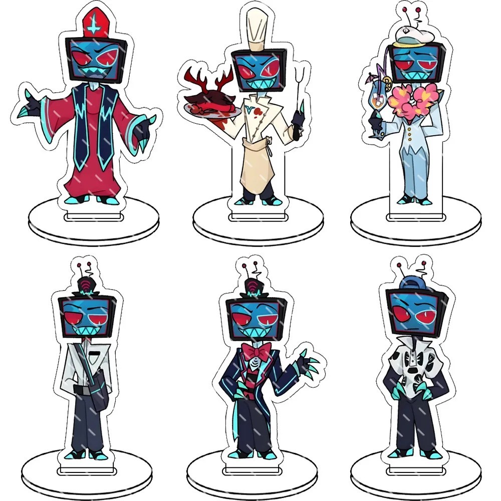 Standee Anime Hazbin Hotel Vox Mô Hình Mica Trang Trí Bàn Học 8cm Phụ Kiện Decor Quà Tặng Fan Hazbin