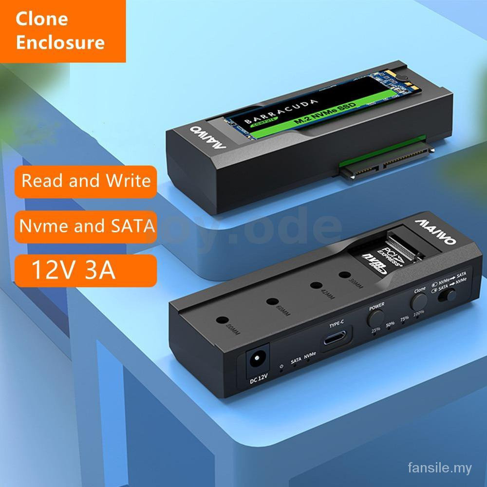 MAIWO Dual Bay M.2 NVME Case và SATA HDD Docking Station Type C 3.1 Docking Station 2.5 "/ 3.5" HDD 