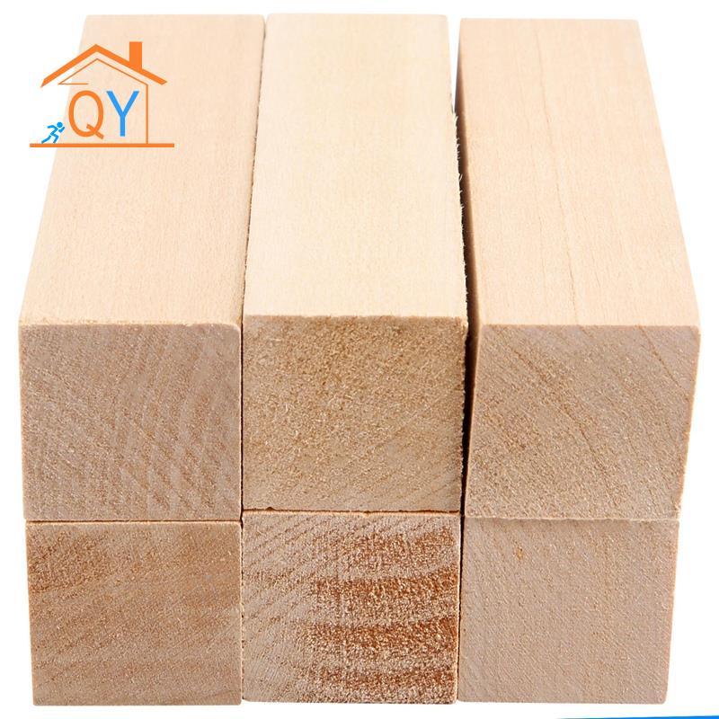 6 Chiếc Basswood Khắc Khối Gỗ Cho Người Mới Bắt Đầu Khắc Sở Thích Bộ DIY Khắc Gỗ