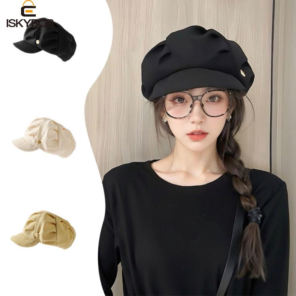 Mũ Họa Sĩ Đám Mây FUJIOU, Mũ Newsboy Y2K Mũ Nồi Xếp Ly, Mũ Họa Sĩ Thời Trang Mũ Nghệ Sĩ Mũ Hình Bát 