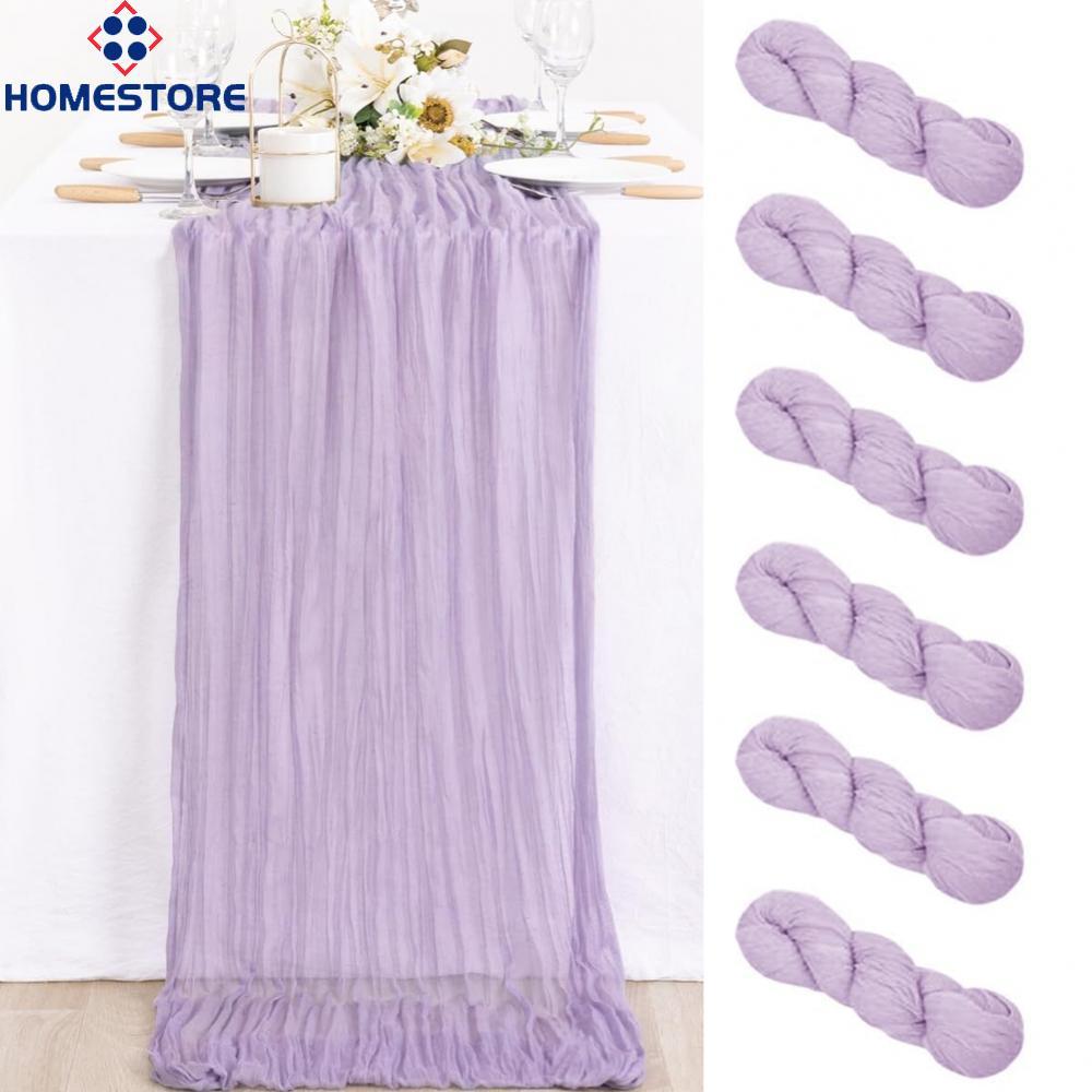 [Homestore]Elegant Baby Blue Cheesecloth Table Runners - Perfect for Weddings & Events