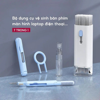 Bộ Dụng Cụ Vệ Sinh Đa Năng 7 trong 1 Siêu Nhỏ Gọn  Dùng Cho Laptop Máy Tính Bàn Phím Tai Nghe AirPods  Thiết Bị Điệ